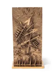Doppio Rilievo by Arnaldo Pomodoro, 2022, bronze, offered Sep 2025