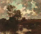 Stürmischer Abend by Jules Dupré, oil on canvas, sold Jun 2025