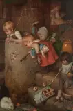 Fremde Gäste by Hermann Kaulbach, oil on panel, sold Jun 2025