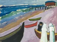 Figuren am Strand by Marianne von Werefkin, 1907, watercolor, sold Jun 2025