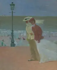 Strandpromenade by Max Schlichting, 1909, oil on canvas, sold Jun 2025
