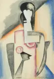 Torse de femme by Natalija Goncharova, 1918, lithograph, sold Jun 2025
