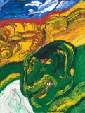 No by Bengt Lindström, 1984, oil on canvas, sold Jun 2025