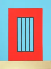 Red Prison by Peter Halley, 1999, acrylic, offered Jun 2025