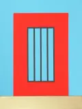 Red Prison by Peter Halley, 1999, acrylic, offered Jun 2025