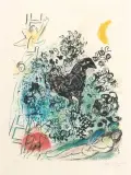 Songe d'un amoureux by Marc Chagall, 1961, color lithograph, sold Jun 2025