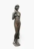 Badende mit Tuch by Ladislav Hlina, bronze, offered Jun 2025
