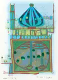 10002 nights Homo Humus come va how do you do by Friedensreich Hundertwasser, 1984, ink, sold Jun 2025
