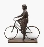 Radfahrerin by Dennis Smith, 1983, bronze, sold Jun 2025