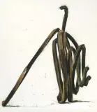 Two Undetermined Lines by Bernar Venet, 1990, color lithograph, sold Jun 2025