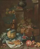 Grosses Küchenstillleben by Giovanni Domenico Paladini, 1756, oil on canvas, sold Jun 2025
