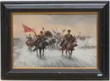 Die Eskorte by Adolf "Constantin" Baumgartner-Stoiloff, oil on panel, sold Jun 2025