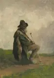 Ruhender Hirte by Lorenzo Delleani, 1892, oil on panel, offered Jun 2025