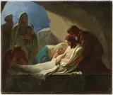 Grablegung Christi by Frankreich, 1.Hälfte 19.Jh., oil on canvas, offered Jun 2025