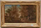 Waldlandschaft mit Bäuerinnen by Jan van Lokhorst, 1885, oil on canvas, offered Jun 2025