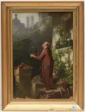 Der entflogene Kanarienvogel by Carl Georg Naumann, oil on canvas, sold Jun 2025