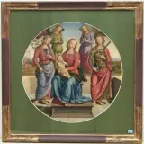 Kopie nach Perugino Madonna mit Kind und Heiligen by Emanuel Stöckler, watercolor, sold Jun 2025