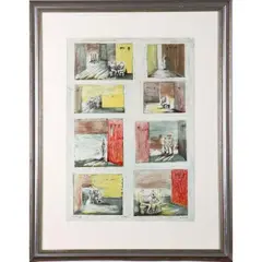 Figures in a Setting by Henry Moore, 1949, Color lithograph, offered May 2016