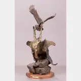 Spirit I (Eagle Catcher) by Wally Shoop, Bronze, offered May 2016
