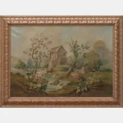 Untitled by A Continental Aubusson Cartoon, Oil on Cotton, offered Apr 2016