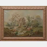 Untitled by A Continental Aubusson Cartoon, Oil on Cotton, offered Apr 2016