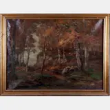 Autumn Forest Scene by John Semon, Oil on canvas, offered Apr 2016