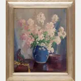 Still Life with Flowers by Frank H. Desch, Oil on canvas, offered Apr 2016