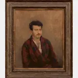 Early Self Portrait by Herbert Steinberg, Oil on canvas, offered Apr 2016