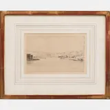 On the River, Falmouth, England by Muirhead Bone, Ink and pencil on paper, offered Apr 2016