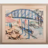 Cleveland Flats by Alex Dery, Pastel on paper, offered Apr 2016