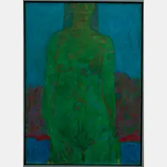 Green Nude by William Schock, Oil on canvas, offered Apr 2016