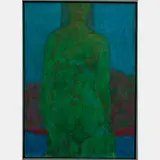 Green Nude by William Schock, Oil on canvas, offered Apr 2016