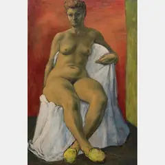 Female Nude by William Schock, Oil on masonite, offered Apr 2016