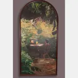 Garden Cafe Scene with Figure by Mel Westmeyer, ca. 1993, Oil on canvas laid on board, offered Mar 2016