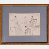 Study of a Reaper Sharp by George Richmond, Watercolor on paper, offered Mar 2016
