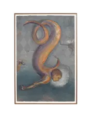 The Hermit" - 20th/21st century by Kathleen Morris, monotype, sold Jun 2026