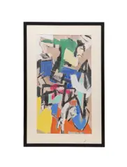 Untitled - figural abstract by Vaclav Vytlacil, 1971, gouache on paper, sold Jun 2026