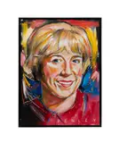 Untitled - Portrait of a Blonde Woman by Steve Penley, acrylic on canvas, sold Jun 2026
