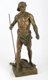 Pax Labor by Émile Louis Picault, bronze sculpture, sold Jun 2024