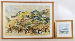 PA artist & Kathy Quigley 20th C by Dennis Haggerty, oil on paper, sold Jun 2024