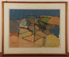 PA artist by Dennis Haggerty, oil on paper, sold Jun 2024
