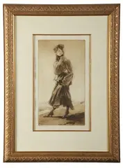 Untitled by Edgar Chahine, etching "La Midinette", sold Jun 2024