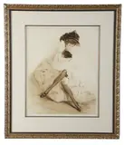 Untitled by Edgar Chahine, etching "Jane Avril", sold Jun 2024