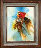 Mountain Man by Gerry Metz, oil on board, sold Apr 2022