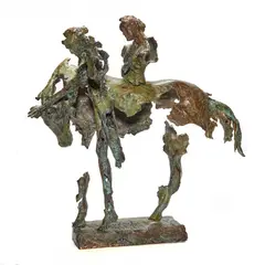 Emsemble Nous Irons by Denis Chetboune, 2012, bronze sculpture, sold May 2022