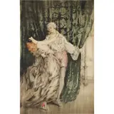 Cassanova by Louis Icart, 1928, etching with aquatint with hand coloring, sold May 2022