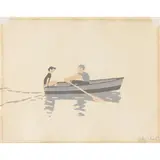 Rowboat by Alex Katz, screenprint, sold May 2022