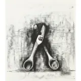 Untitled (Scissors) from "Ten Winter Tools by Jim Dine, 1973, lithograph, sold May 2022