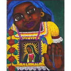 Capulario by Bernardo Modesto, 1996, oil on canvas, sold May 2022