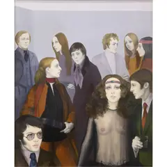 Untitled (Candid Shot) by Renee Groch, oil on canvas, sold May 2022